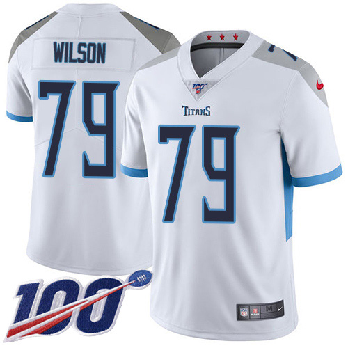 Nike Titans #79 Isaiah Wilson White Youth Stitched NFL 100th Season Vapor Untouchable Limited Jersey